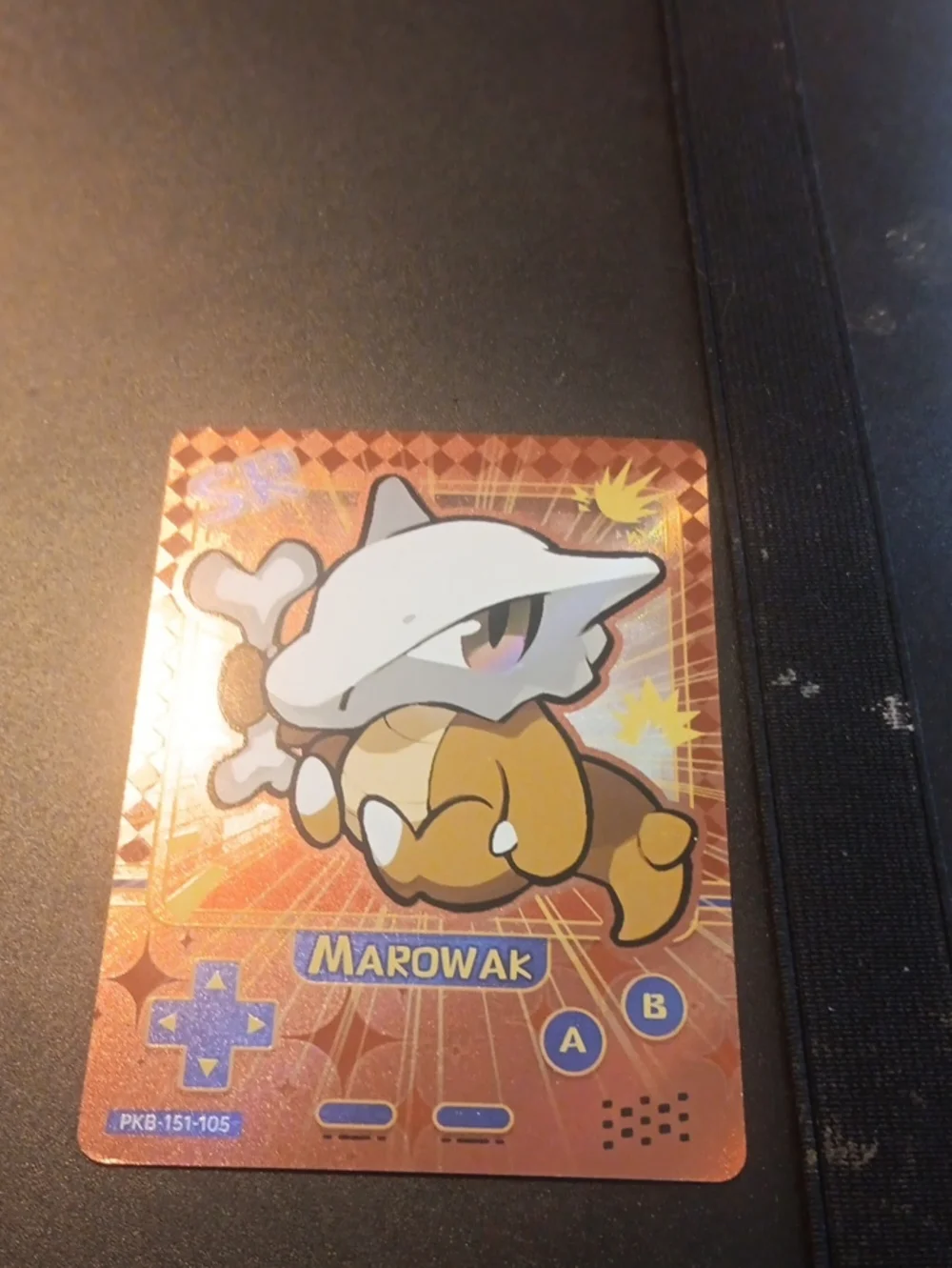 Pokemon Marowak Holo Card - Orange and White